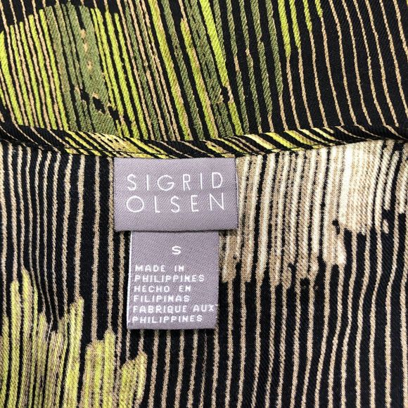 Sigrid Olsen Women Blouse Top Button Shirt Size Small Wool Silk Floral B243 -13 - Picture 14 of 14